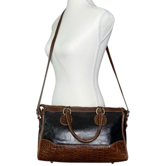 Brahmin Handbags - Brahmin Elegant Brown and Black Leather Handbag